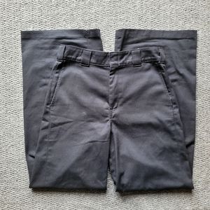 Y2K Dickies men's high rise wide leg fit pants size 30 x 32 black workwear vtg E